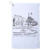 Winslow Arizona AZ US 66 Take It Easy Est. 1926 Mother Road Golf Towel
