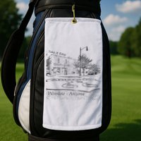 Winslow Arizona AZ US 66 Take It Easy Est. 1926 Mother Road Golf Towel