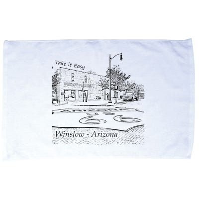 Winslow Arizona AZ US 66 Take It Easy Est. 1926 Mother Road Microfiber Hand Towel