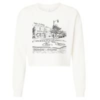 Winslow Arizona AZ US 66 Take It Easy Est. 1926 Mother Road Cropped Pullover Crew