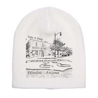 Winslow Arizona AZ US 66 Take It Easy Est. 1926 Mother Road Short Acrylic Beanie