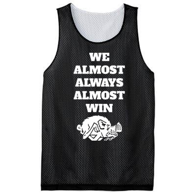 We Almost Always Almost Win Funny Mesh Reversible Basketball Jersey Tank