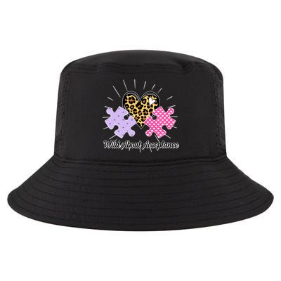 Wild About Acceptance Autism Awareness Puzzle Heart Cool Comfort Performance Bucket Hat
