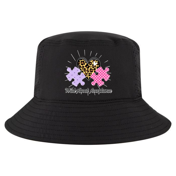 Wild About Acceptance Autism Awareness Puzzle Heart Cool Comfort Performance Bucket Hat