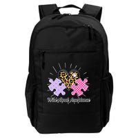 Wild About Acceptance Autism Awareness Puzzle Heart Backpack
