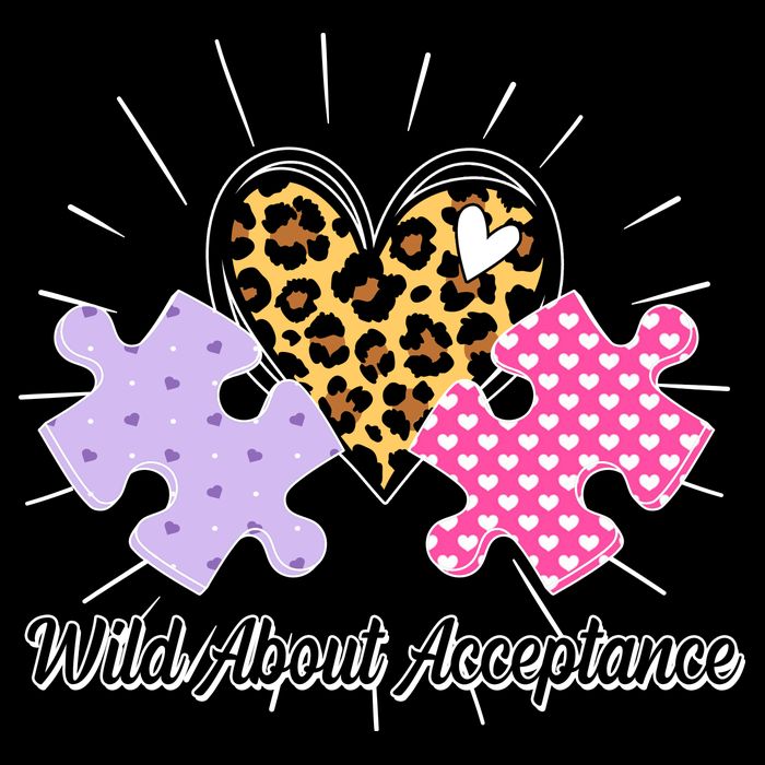 Wild About Acceptance Autism Awareness Puzzle Heart Backpack