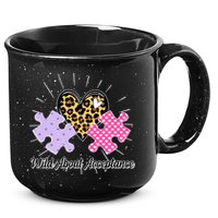 Wild About Acceptance Autism Awareness Puzzle Heart 15oz Campfire Ceramic Mug