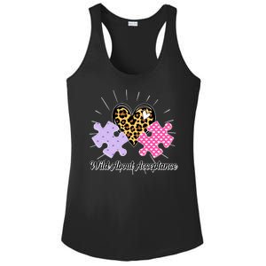 Wild About Acceptance Autism Awareness Puzzle Heart Ladies PosiCharge Competitor Racerback Tank