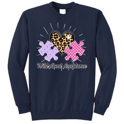 Wild About Acceptance Autism Awareness Puzzle Heart Tall Sweatshirt