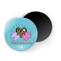 Wild About Acceptance Autism Awareness Puzzle Heart Magnet