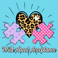 Wild About Acceptance Autism Awareness Puzzle Heart Kids T-Shirt