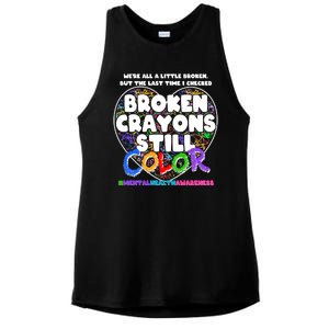 We're All A Little Broken But The Last Time I Checked Broken Crayons Still Color Ladies PosiCharge Tri-Blend Wicking Tank