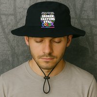 We're All A Little Broken But The Last Time I Checked Broken Crayons Still Color Legacy Cool Fit Booney Bucket Hat