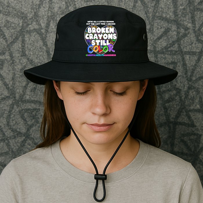We're All A Little Broken But The Last Time I Checked Broken Crayons Still Color Legacy Cool Fit Booney Bucket Hat