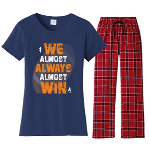 We Almost Always Almost Win Funny American Football Players Women's Flannel Pajama Set