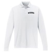 Widener Athletic Arch College University ! Alumni Performance Long Sleeve Polo