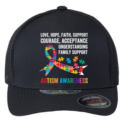 World Autism Awareness Day Month Acceptance Autism Rainbow Gift Flexfit Unipanel Trucker Cap