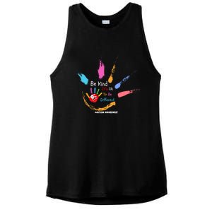 World Autism Awareness Day Be Kind ItS Ok To Be Different Gift Ladies PosiCharge Tri-Blend Wicking Tank