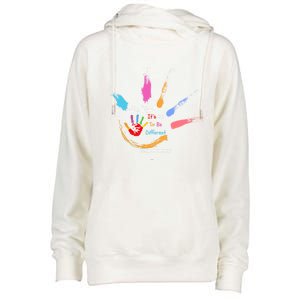 World Autism Awareness Day Be Kind ItS Ok To Be Different Gift Womens Funnel Neck Pullover Hood