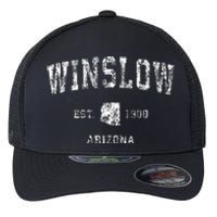 Winslow Arizona AZ Vintage Athletic Sports Flexfit Unipanel Trucker Cap