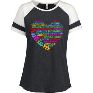 World Autism Awareness Day Support Family Funny Gift Enza Ladies Jersey Colorblock Tee