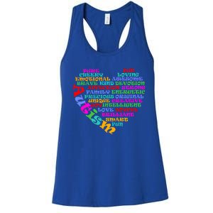 World Autism Awareness Day Support Family Funny Gift Women's Racerback Tank