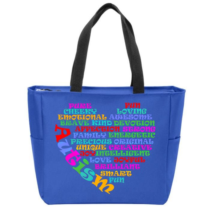 World Autism Awareness Day Support Family Funny Gift Zip Tote Bag