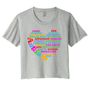 World Autism Awareness Day Support Family Funny Gift Women's Crop Top Tee