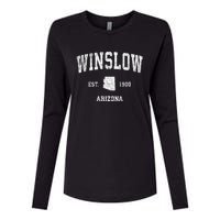 Winslow Arizona Az Vintage Sports Womens Cotton Relaxed Long Sleeve T-Shirt