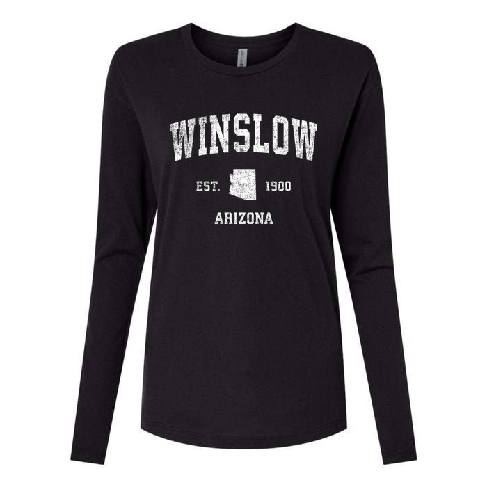 Winslow Arizona Az Vintage Sports Womens Cotton Relaxed Long Sleeve T-Shirt