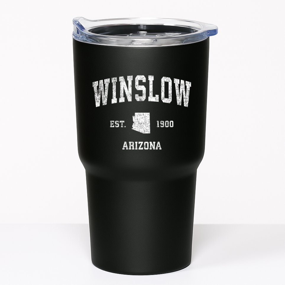 Winslow Arizona Az Vintage Sports Tumbler