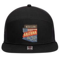 Winslow Arizona AZ US 66 Take It Easy Est. 1926 Mother Road 7 Panel Mesh Trucker Snapback Hat