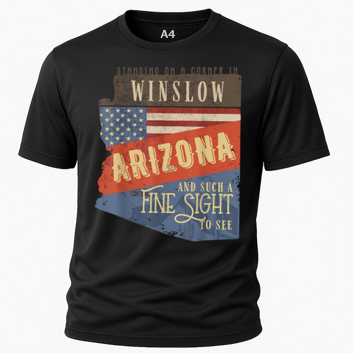 Winslow Arizona AZ US 66 Take It Easy Est. 1926 Mother Road Cooling Performance Crew T-Shirt