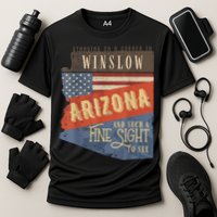 Winslow Arizona AZ US 66 Take It Easy Est. 1926 Mother Road Cooling Performance Crew T-Shirt