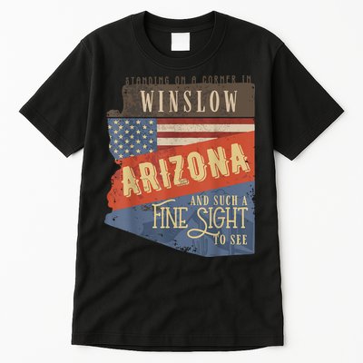 Winslow Arizona AZ US 66 Take It Easy Est. 1926 Mother Road Tall T-Shirt