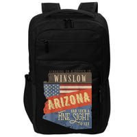 Winslow Arizona AZ US 66 Take It Easy Est. 1926 Mother Road Impact Tech Backpack