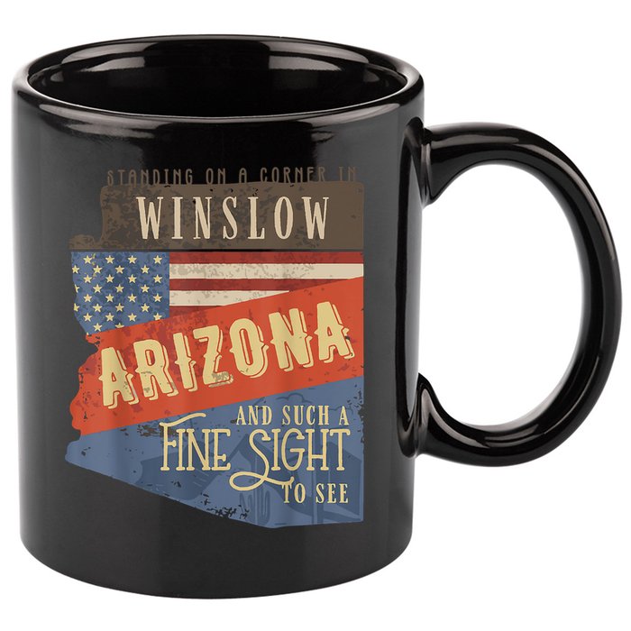 Winslow Arizona AZ US 66 Take It Easy Est. 1926 Mother Road 11oz C Handle Ceramic Mug