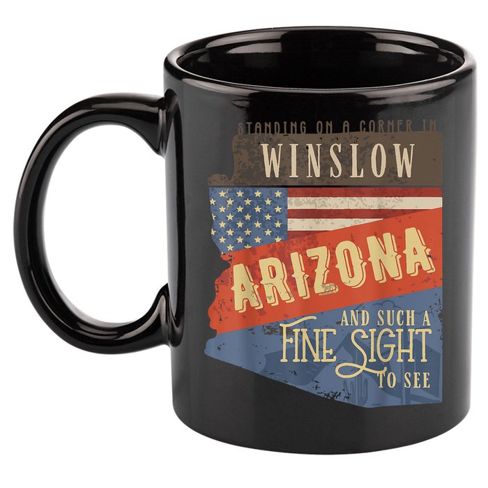 Winslow Arizona AZ US 66 Take It Easy Est. 1926 Mother Road 11oz C Handle Ceramic Mug