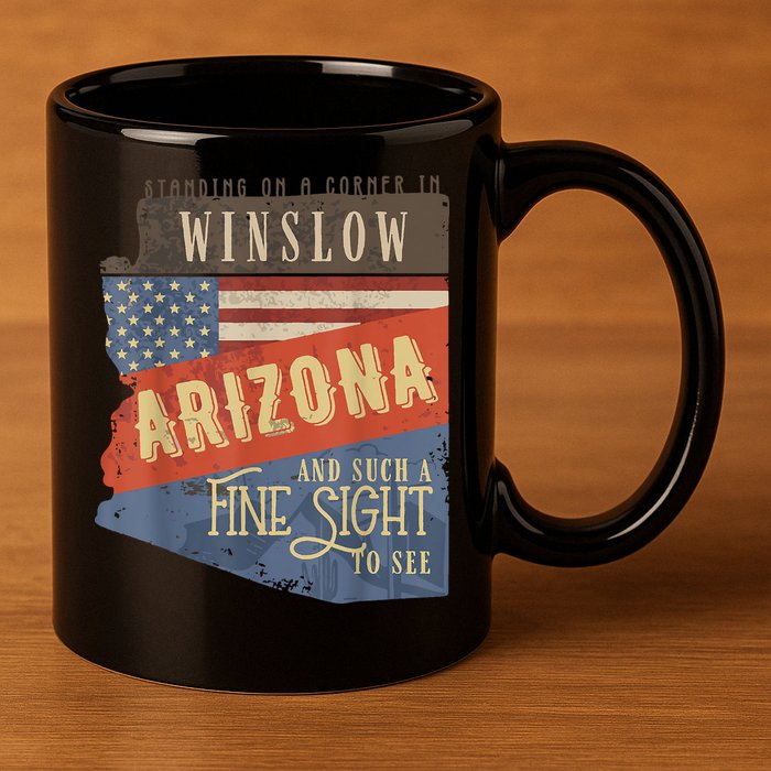 Winslow Arizona AZ US 66 Take It Easy Est. 1926 Mother Road 11oz C Handle Ceramic Mug
