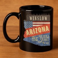 Winslow Arizona AZ US 66 Take It Easy Est. 1926 Mother Road 11oz C Handle Ceramic Mug