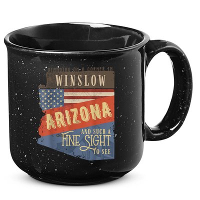 Winslow Arizona AZ US 66 Take It Easy Est. 1926 Mother Road 15oz Campfire Ceramic Mug