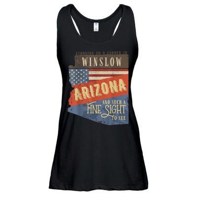 Winslow Arizona AZ US 66 Take It Easy Est. 1926 Mother Road Ladies Essential Flowy Tank