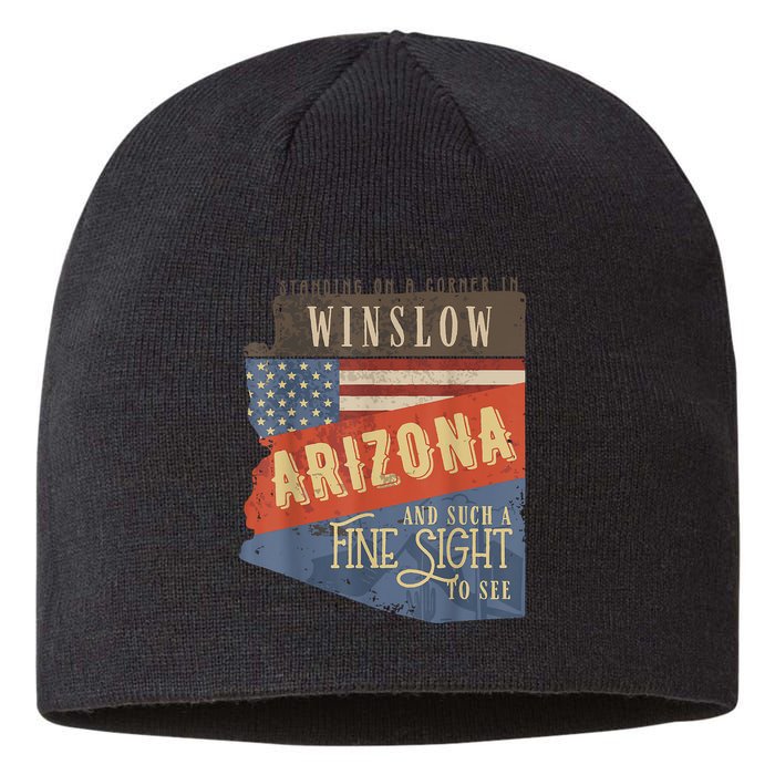 Winslow Arizona AZ US 66 Take It Easy Est. 1926 Mother Road Sustainable Beanie