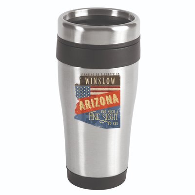 Winslow Arizona AZ US 66 Take It Easy Est. 1926 Mother Road 16oz Travel Tumbler
