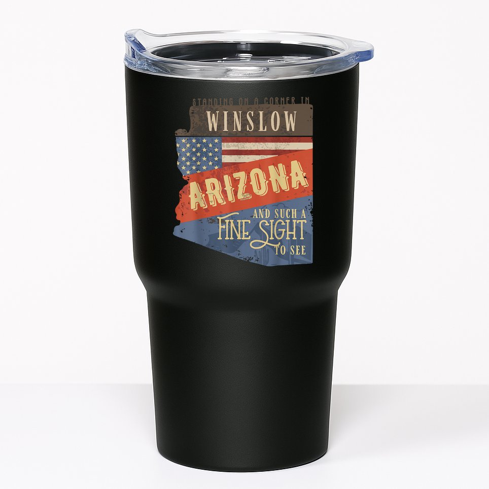 Winslow Arizona AZ US 66 Take It Easy Est. 1926 Mother Road Tumbler