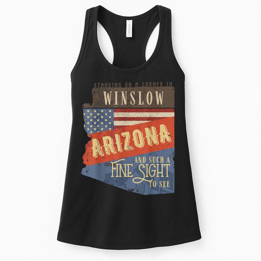 Winslow Arizona AZ US 66 Take It Easy Est. 1926 Mother Road Womens Tank Top