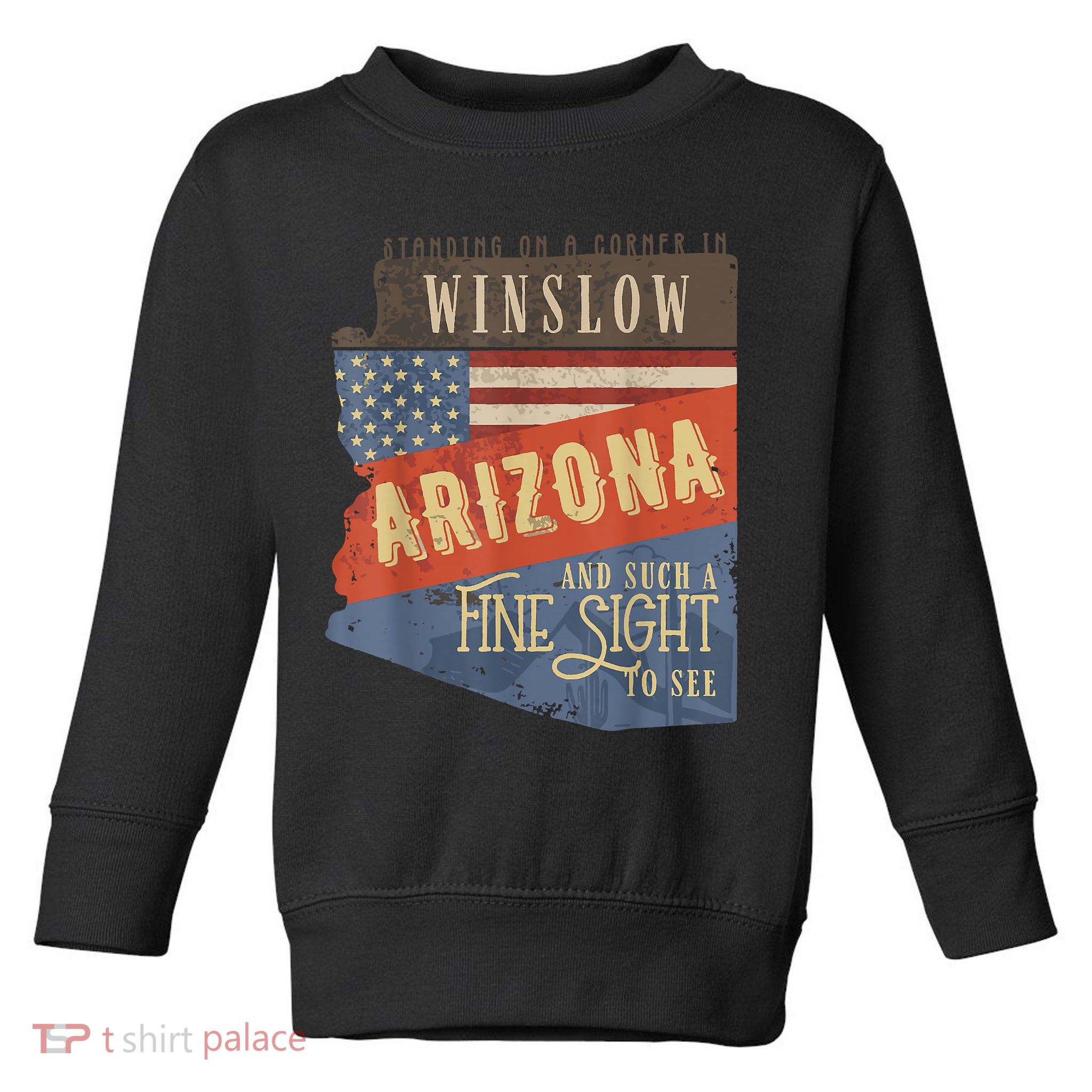 Winslow Arizona AZ US 66 Take It Easy Est. 1926 Mother Road Toddler Sweatshirt
