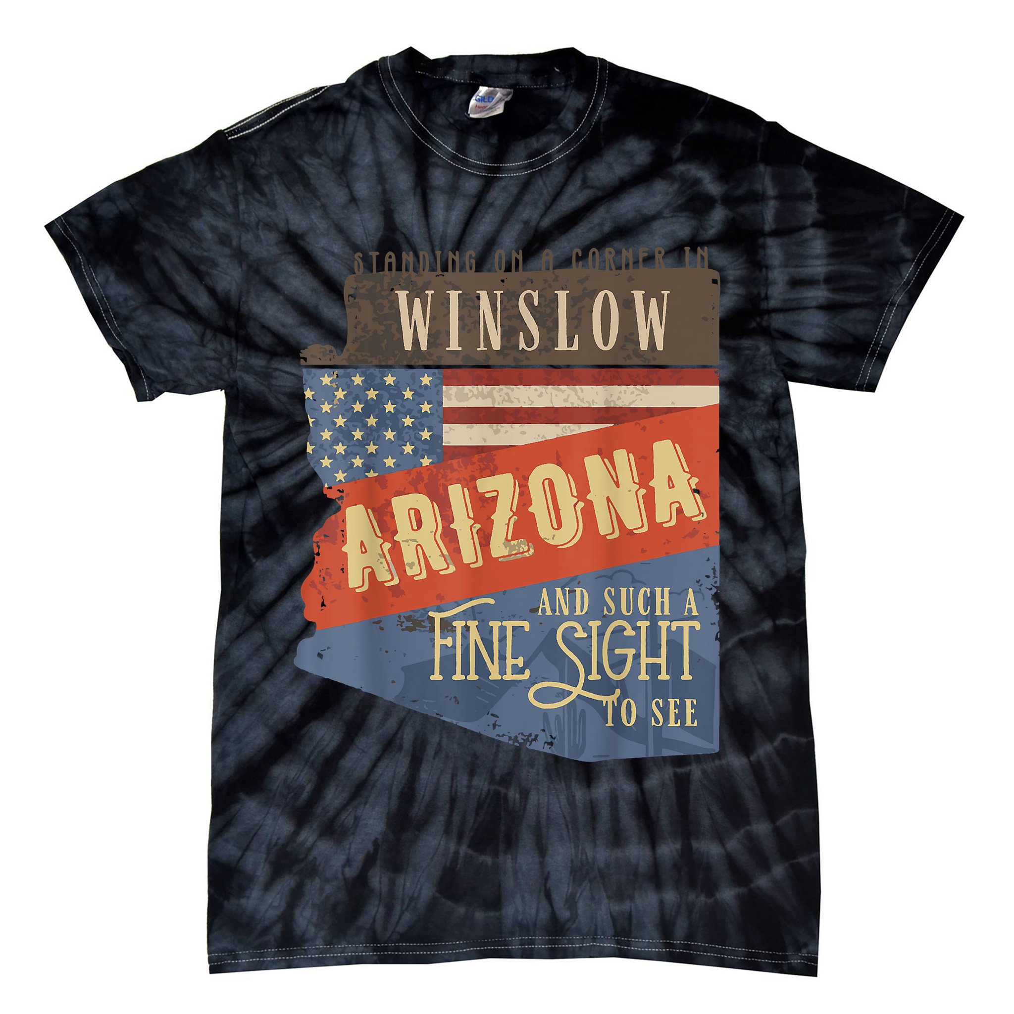 Winslow Arizona AZ US 66 Take It Easy Est. 1926 Mother Road Tie-Dye T-Shirt
