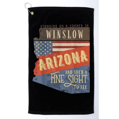 Winslow Arizona AZ US 66 Take It Easy Est. 1926 Mother Road Golf Towel