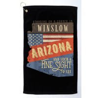 Winslow Arizona AZ US 66 Take It Easy Est. 1926 Mother Road Golf Towel